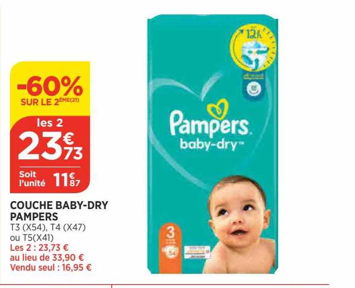 couche baby-dry pampers