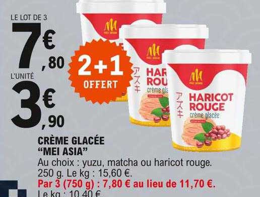 Crème Glacée "mei Asia" 2+1 Offert