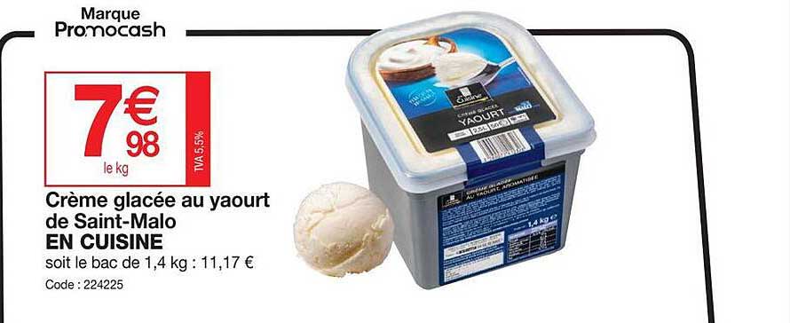 crème glacée au yaourt de saint-malo en cuisine