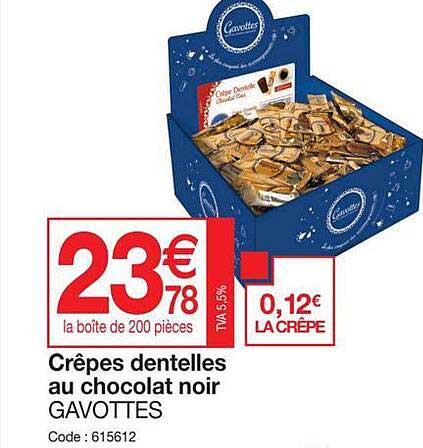 Crêpes Dentelles Au Chocolat Noir Gavottes