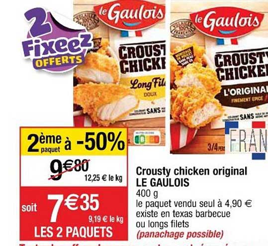 crousty chicken original le gaulois
