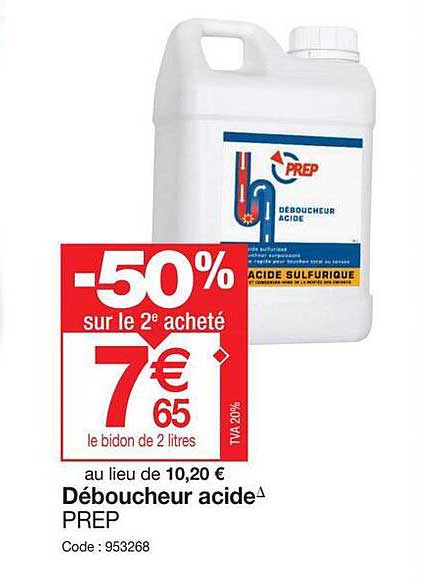 déboucheur acide prep