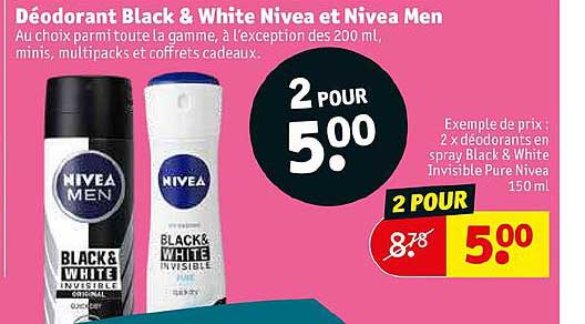 Déodorant Black & White Nivea Et Nivea Men
