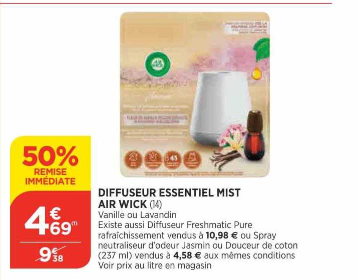 diffuseur essentiel mist air wick