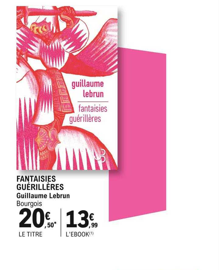 Fantaisies Guérillères Guillaume Lebrun Bourgois