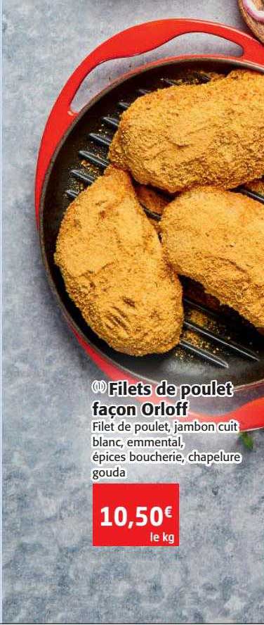 filets de poulet façon orloff