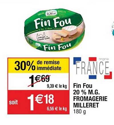 fin fou 20% mg fromagerie milleret
