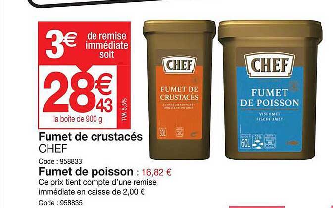 fumet de crustacés chef ou fumet de poisson