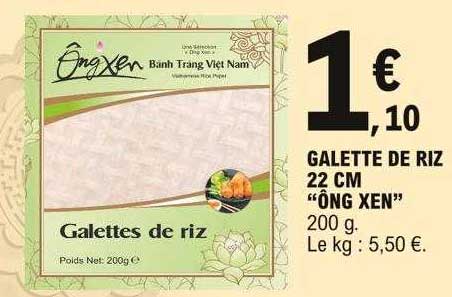 galette de riz 22 cm "ông xen"