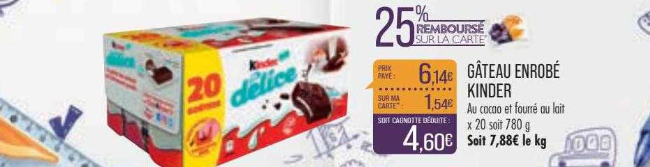 gâteau enrobé kinder