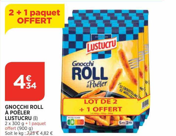 gnocchi roll à poêler lustucru