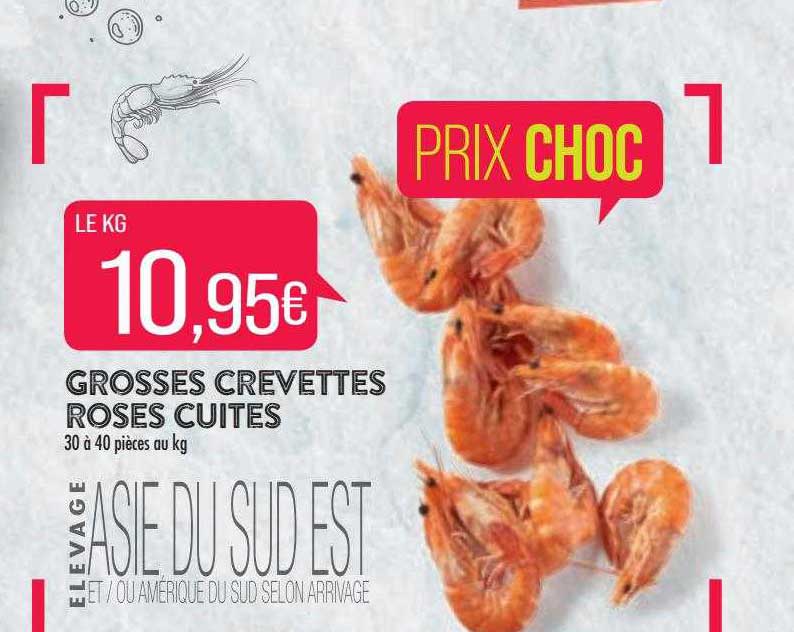 grosses crevettes roses cuites