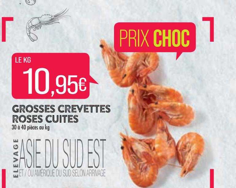grosses crevettes roses cuites