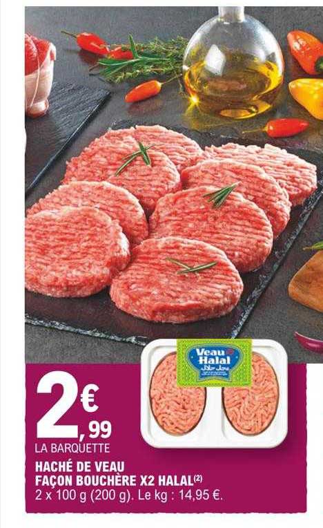 haché de veau façon bouchère x2 halal