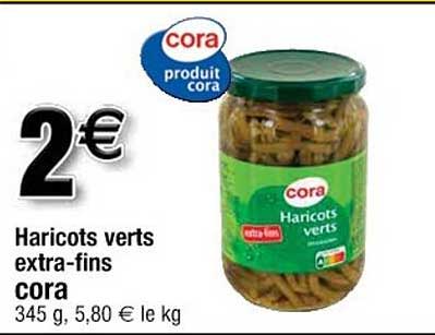 haricots verts extra-fins cora
