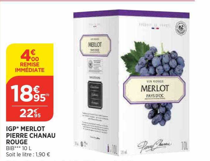 igp merlot pierre chanau rouge
