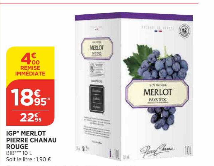 igp merlot pierre chanau rouge