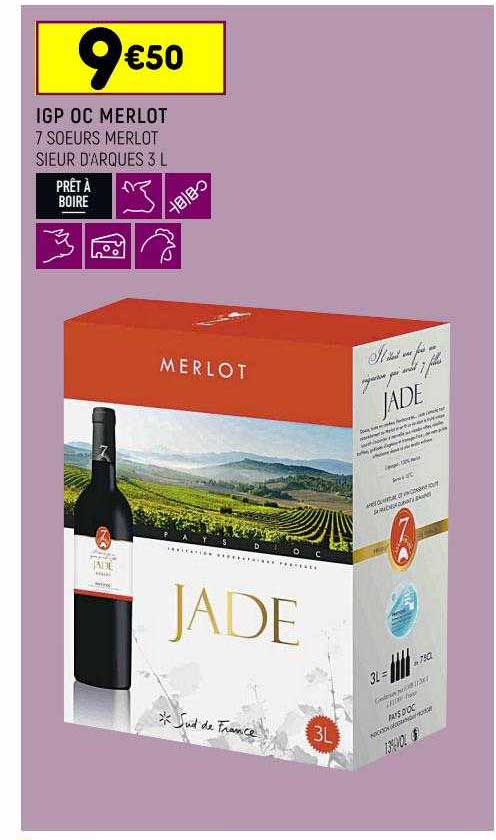igp oc merlot 7 soeurs merlot sieur d'arques 3 l