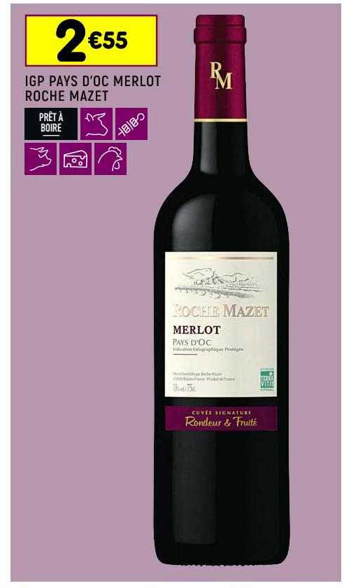 igp pays d'oc merlot roche mazet