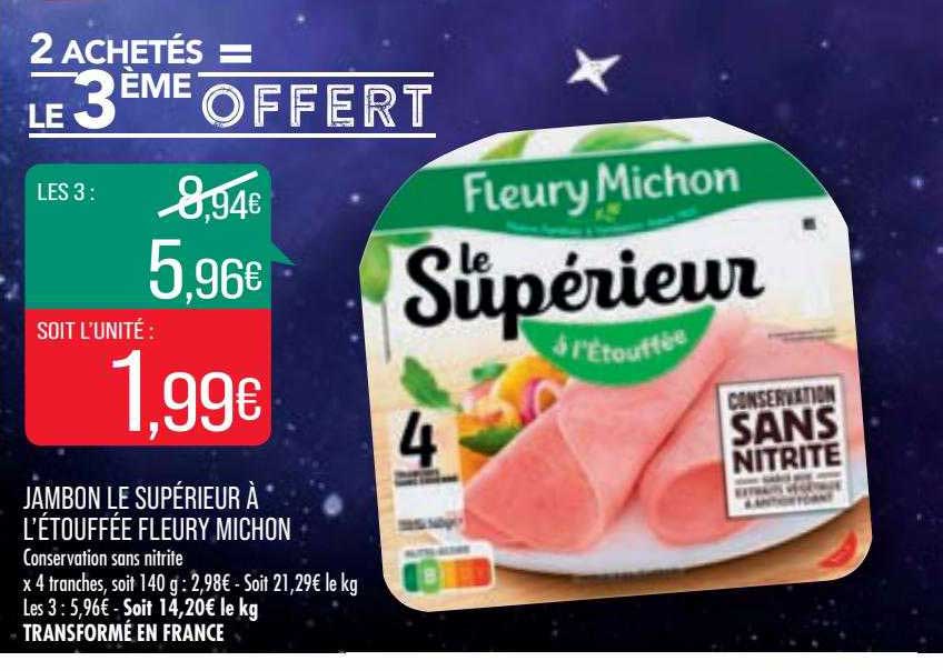 jambon le supérieur à l'étouffée fleury michon