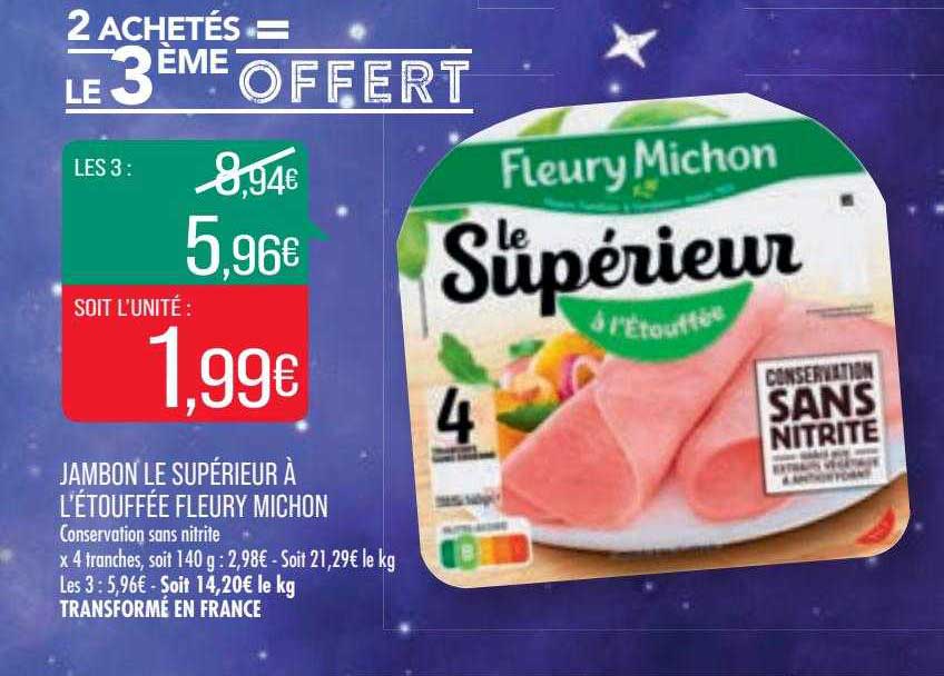 jambon le supérieur à l'étouffée fleury michon