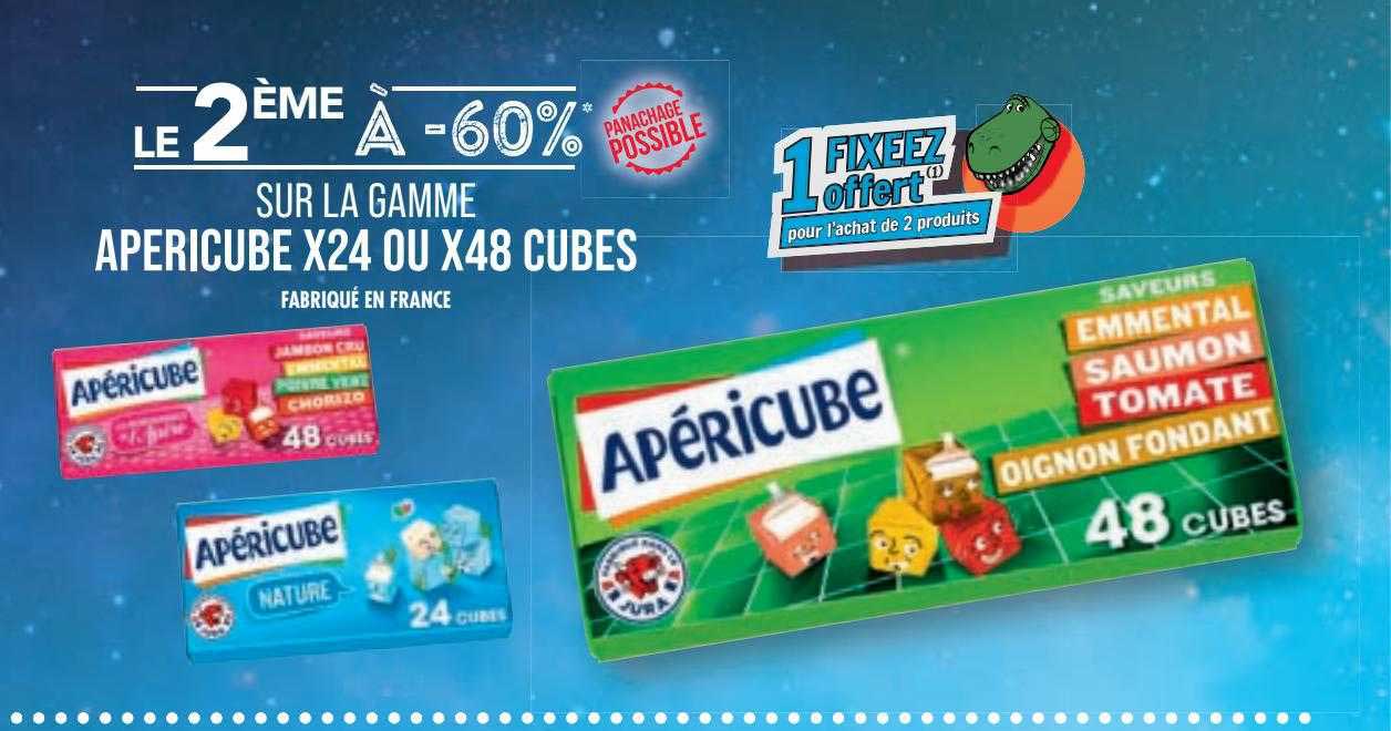 la gamme apéricube x24 ou x48 cubes