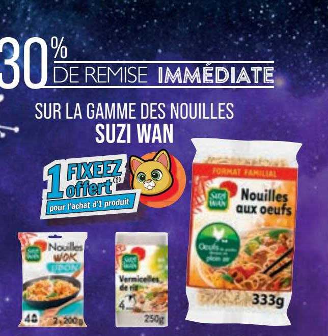 la gamme des nouilles suzi wan