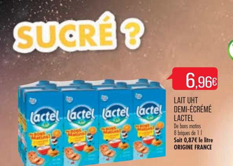 lait uht demi-écrémé lactel