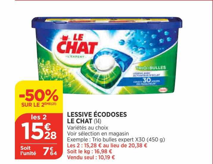 Lessive écodoses Le Chat