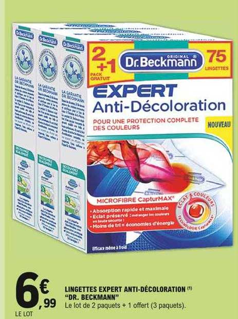 lingettes expert anti-décoloration "dr. beckmann"