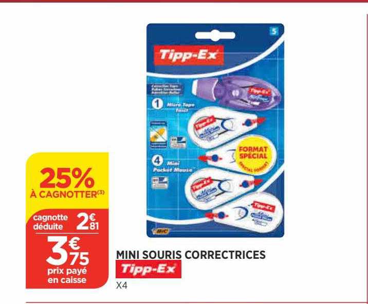 mini souris correctrice tipp-ex