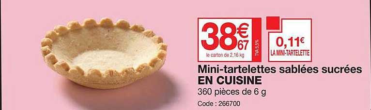 mini-tartelettes sablées sucrées en cuisine