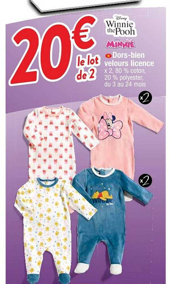 Minnie Dors-bien Velours Licence