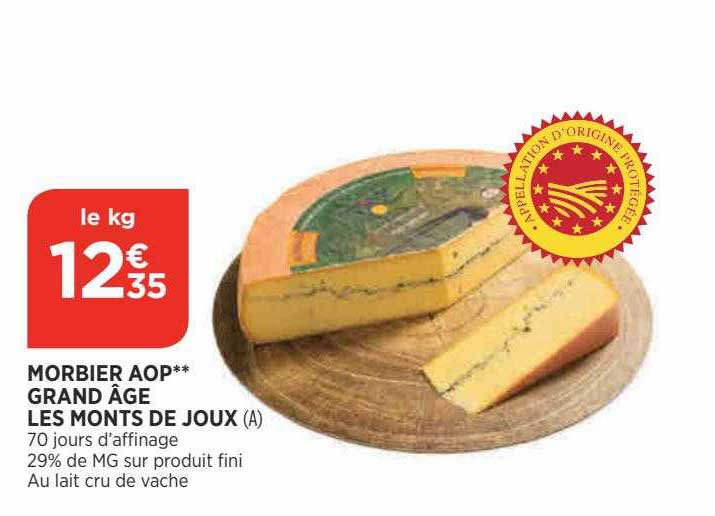 morbier aop grand âge les monts de joux