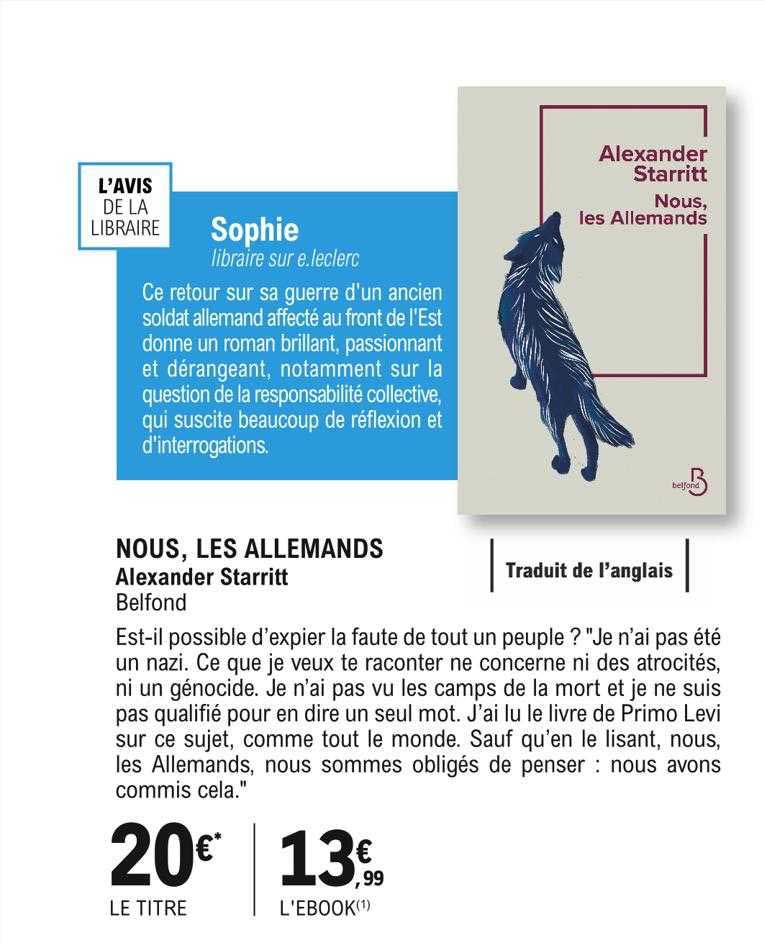 nous les allemands alexander starritt belfond