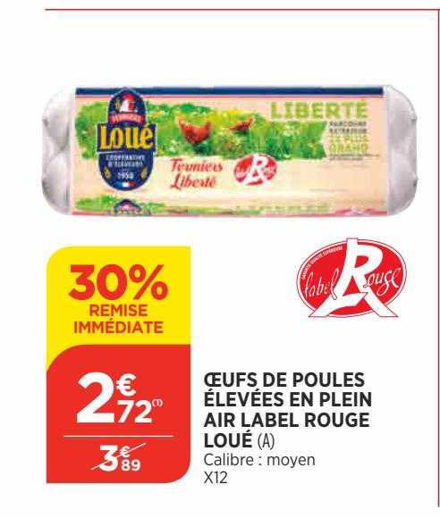 oeufs de poules élevées en plein air label rouge