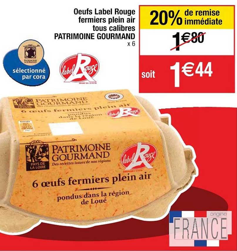 oeufs label rouge fermiers plein air tous calibres patrimoine gourmand