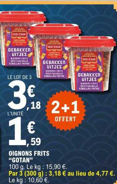 Oignons Frits "gotan" 2+1 Gratis