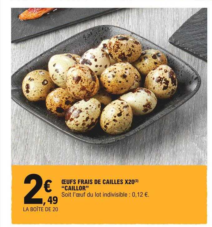 œufs frais de cailles x20 "caillor"