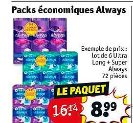 packs économiques always