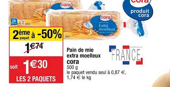 Pain De Mie Extra Moelleux Cora