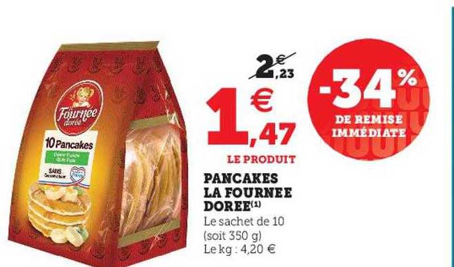 pancakes la fournée dorée -34% de remise immédiate