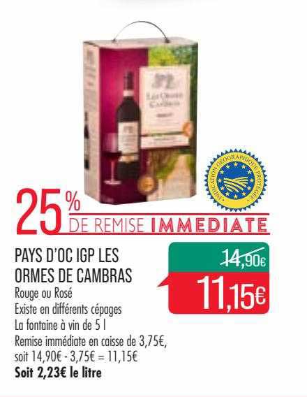 pays d'oc igp les ormes de cambras