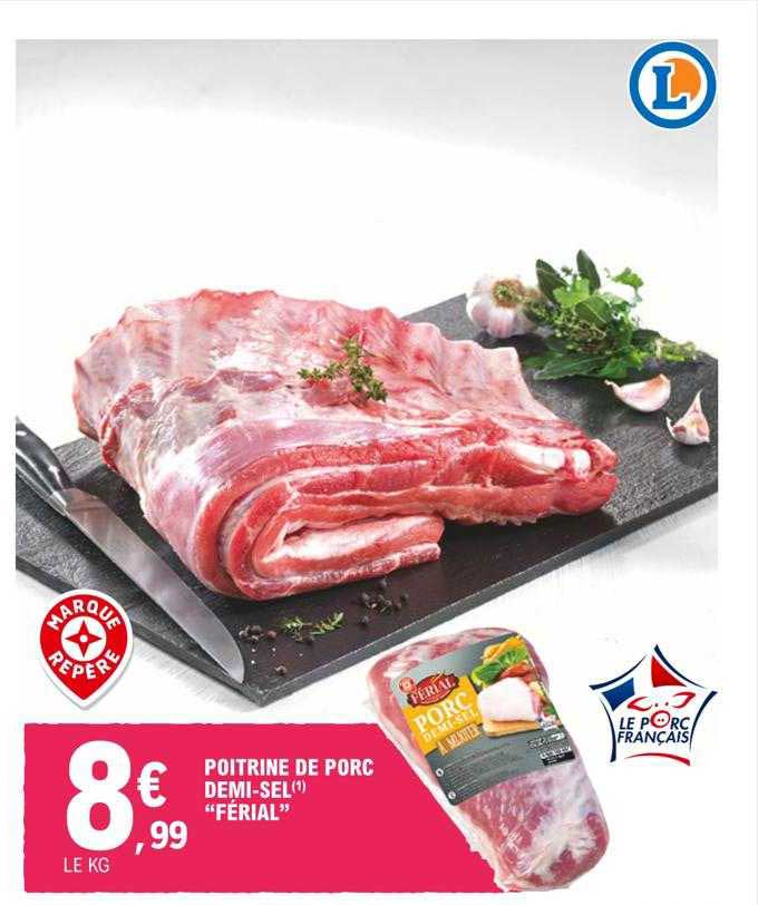 poitrine de porc demi-sel "férial"