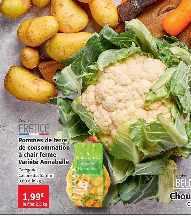 Pommes De Terre De Consommation à Chair Ferme Variété Annabelle