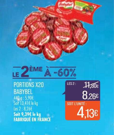 portions x20 babybel