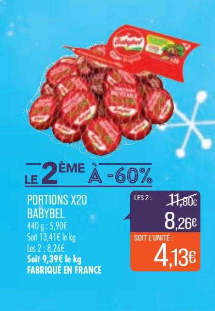 portions x20 babybel