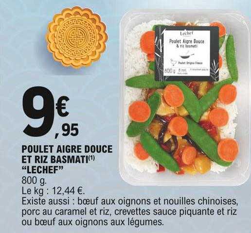 poulet aigre douce et riz basmati "lechef"