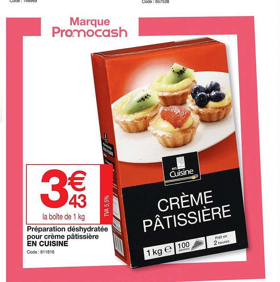 Préparation Déshydratée Pour Crème Pâtissière En Cuisine