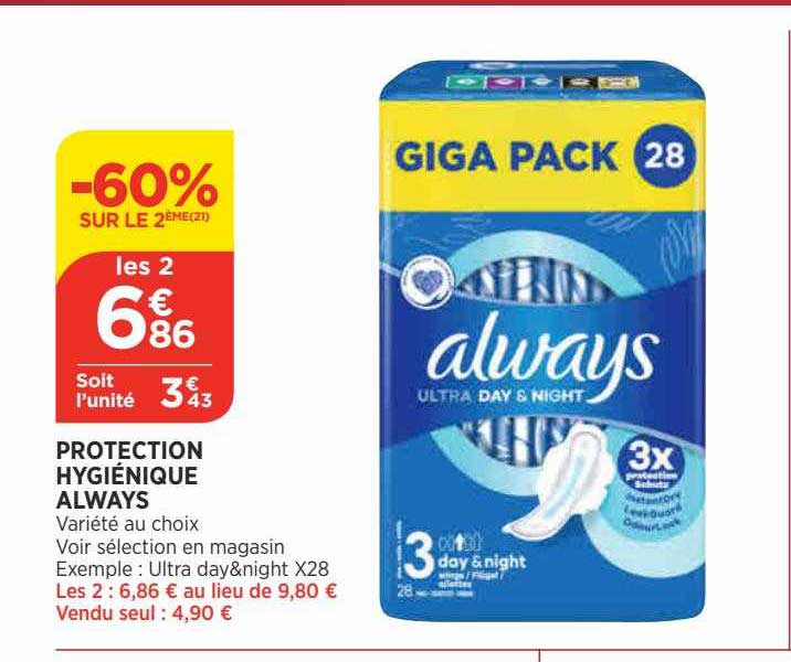 protection hygiénique always